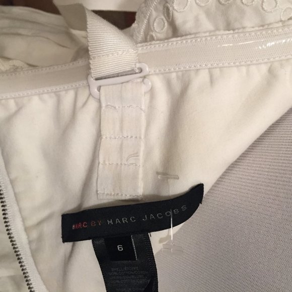 Marc Jacobs White Eyelet Sundress Adjustable/Removeable Straps Size 6 - Picture 9 of 16